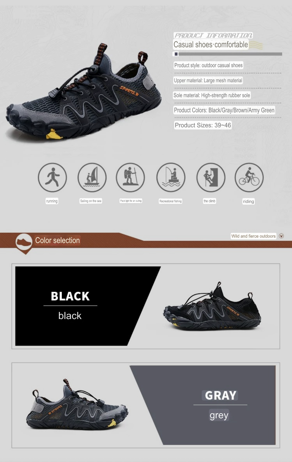 Summer Breathable Grounding Hiking Shoes - Image 14