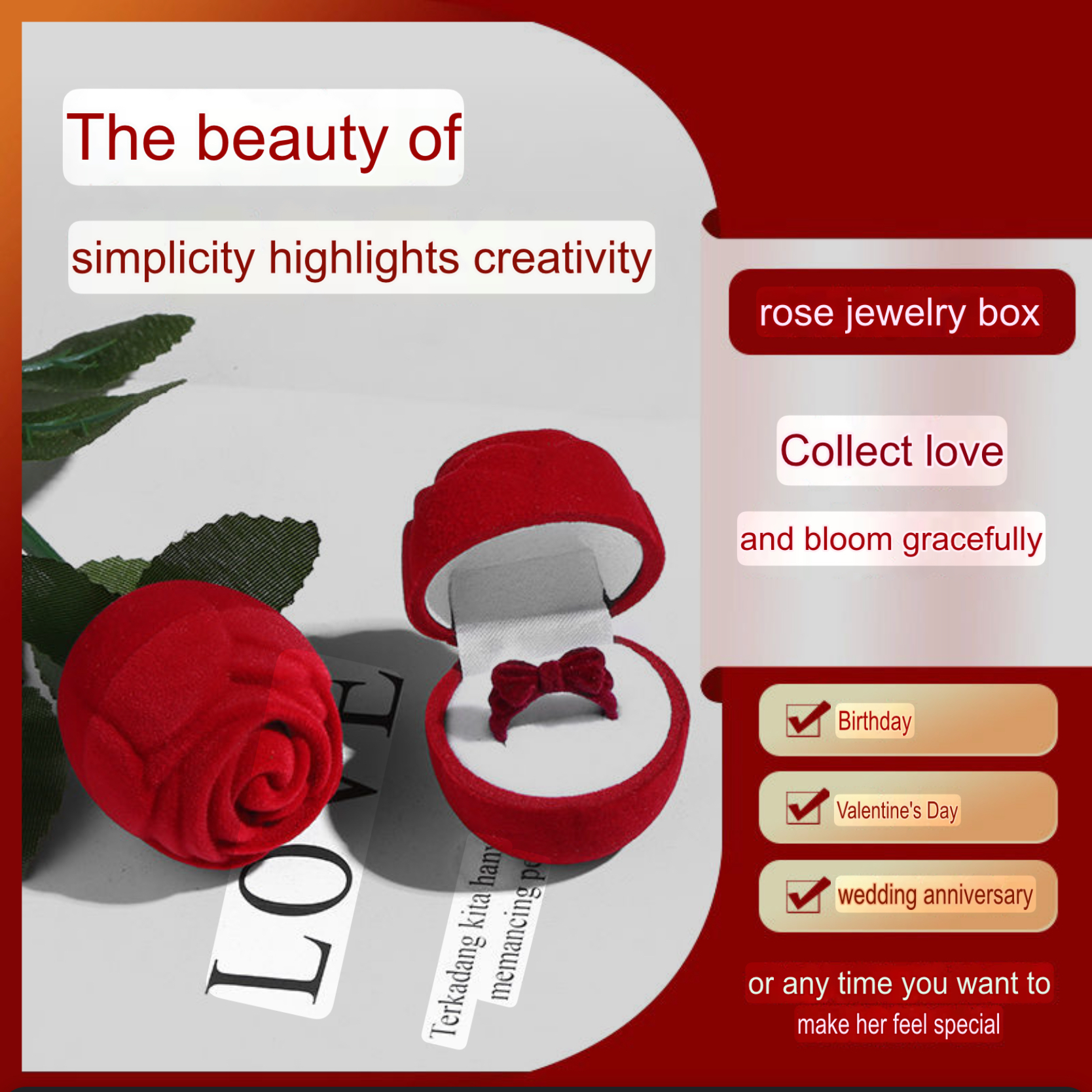 Eternal Rose Jewelry Gift Box - Image 3