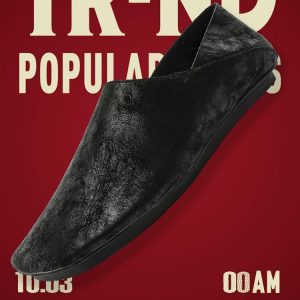 Unisex Casual Monk Style Black Leather Loafers